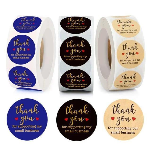 

Sticker Thankyou Label Thankyou Motif Lucu 1 Roll Isi (300 Pcs)