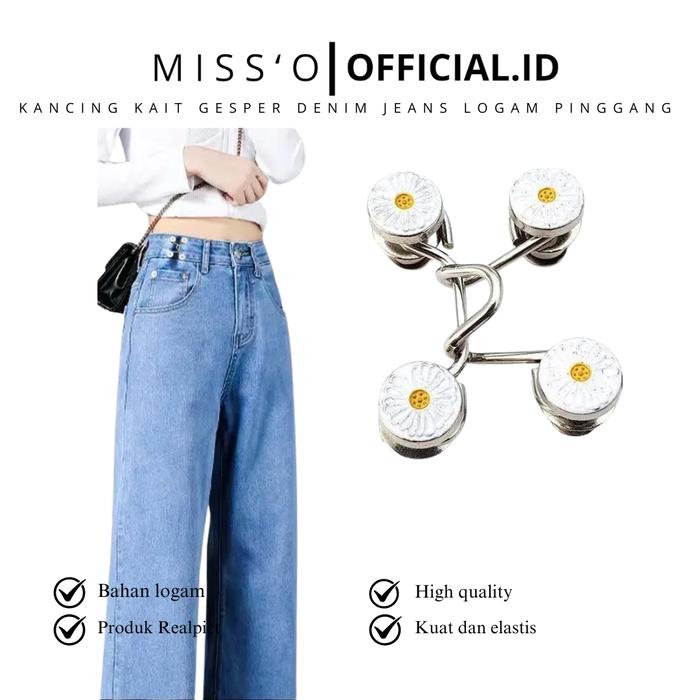 

Missoofficial.id KMP537 Kancing Kait Gesper Denim Jeans Logam Pinggang Simple Adjustable Pengait
