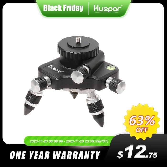 Laser Level Adapter Metal 360-Degree Rotating Base for Laser Level