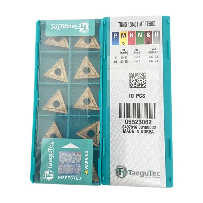TNMG160404-MT TT5080 100% Original TAEGUTEC carbide insert with the
