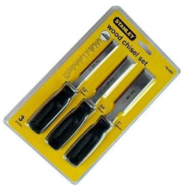PAHAT TATAH KAYU STANLEY (16089 ) WOOD CHISEL SET 3PC STANLEY