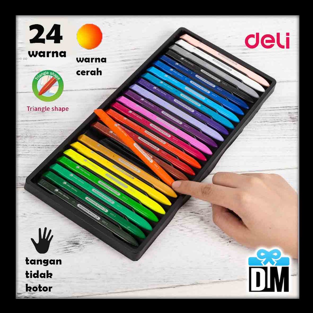 

IK! Crayons Crayon Plastik Plastic 24 warna Krayon Warna Pensil Warna