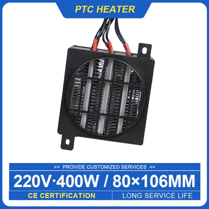 Thermostat heater fan PTC incubator heater and fan Heating Element