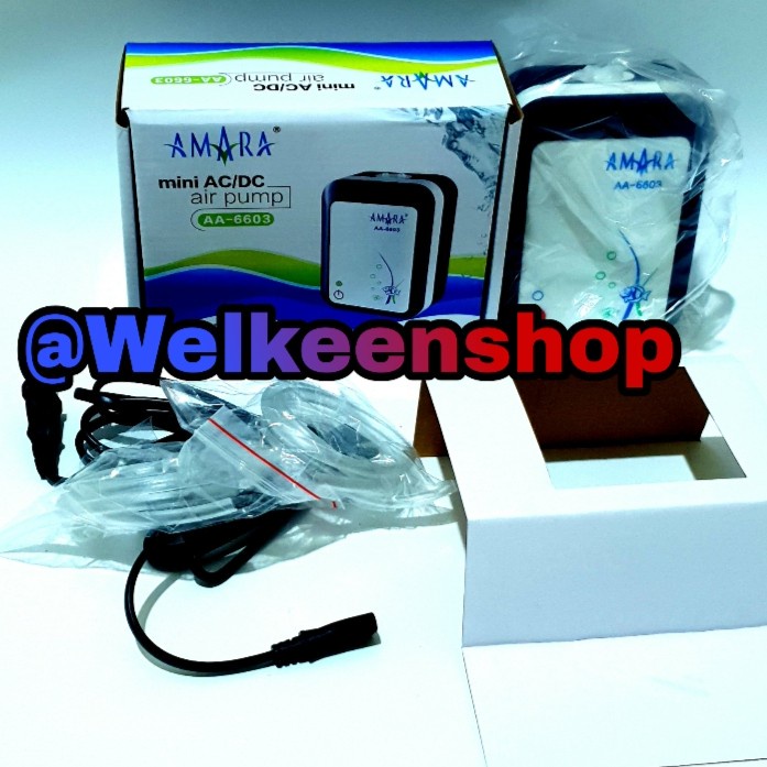 AMARA AA 6603 Mini AC/DC AC DC / Aerator / Pompa Udara Aquarium