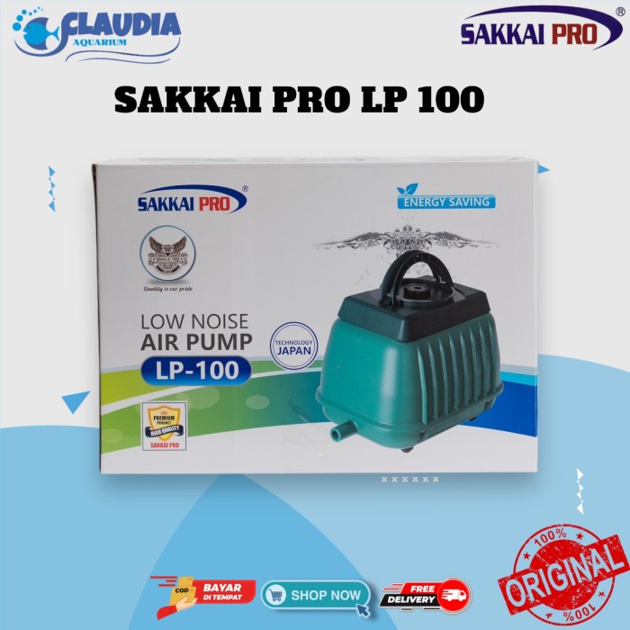 POMPA UDARA AERATOR AQUARIUM KOLAM ANTI BERISIK SAKKAI PRO LP-100