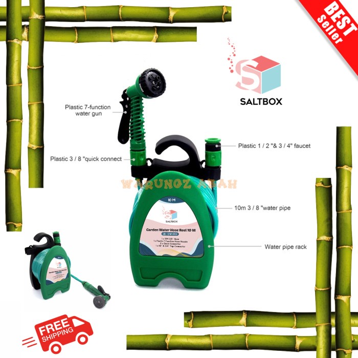 SELANG AIR GULUNG SIRAM TERAS GARASI CUCI MOBIL TANAMAN KEBUN PORTABLE