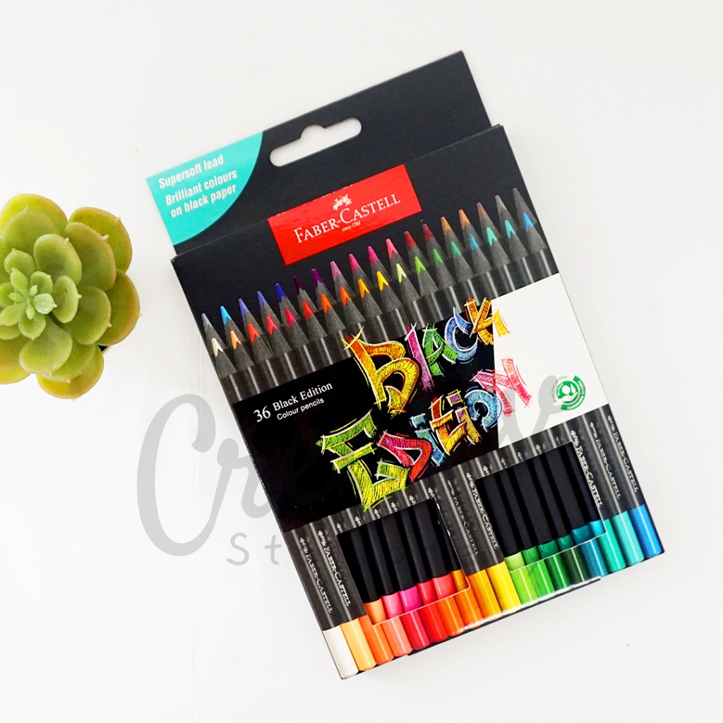 

IK! FABER CASTELL Colour Pencil 12 24 Warna Black Edition Series Pensil Warna Color