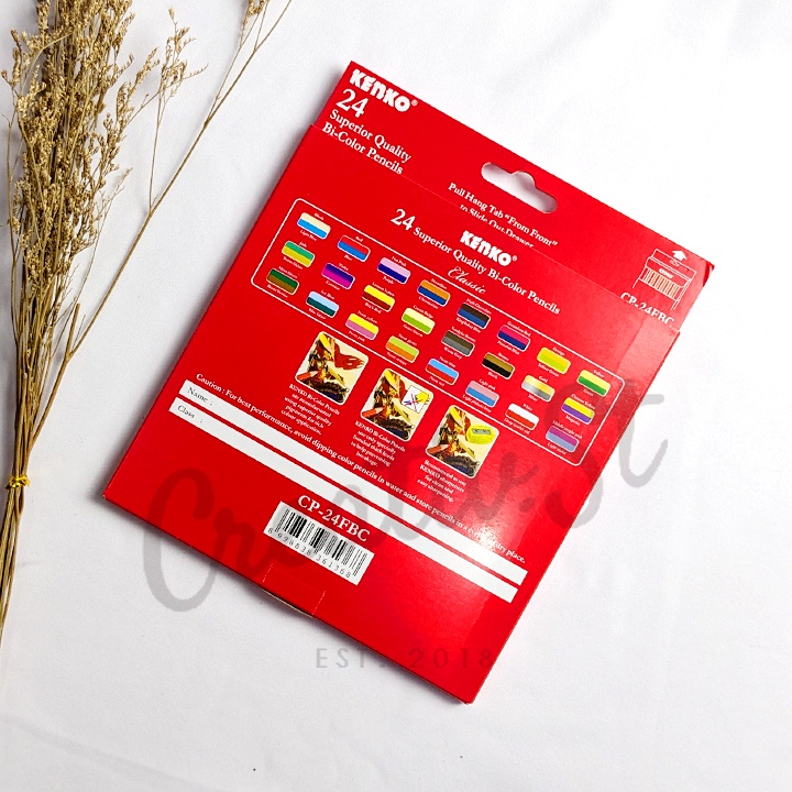 

IK! KENKO Pensil Warna Bicolor 24 Warna Cp-24 Fbc Color Pencil