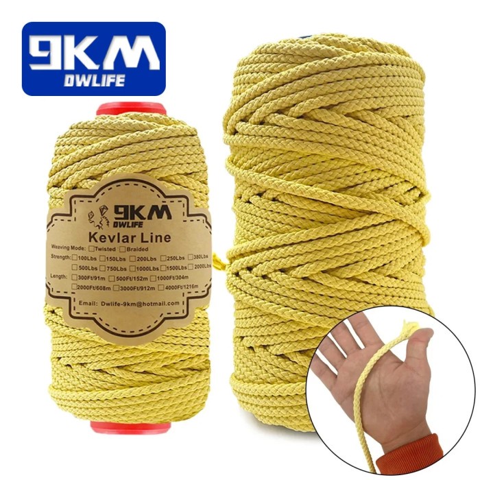 Kevlar Line 1.6~6.8mm High Strength Cut-Resistant Camping Hiking Rope