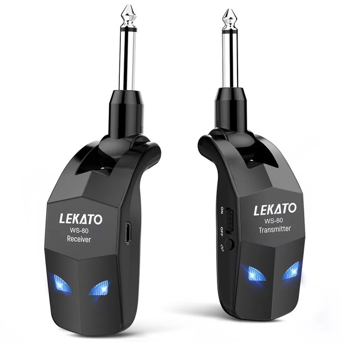 Lekato Wireless Guitar System 2.4Ghz Guitar Transmitter Receiver For