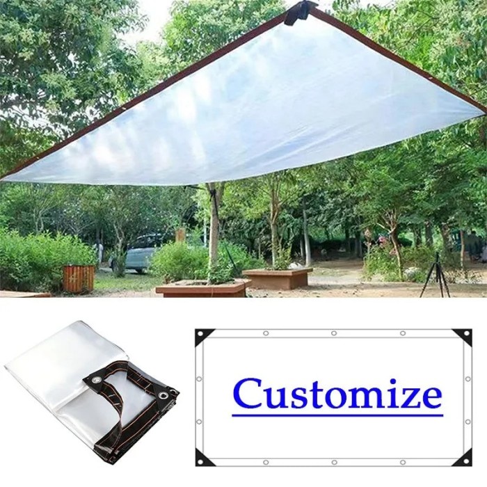 Outdoor Transparent Tarpaulin 0.1/0.14/0.16mm PE Rainproof Garden
