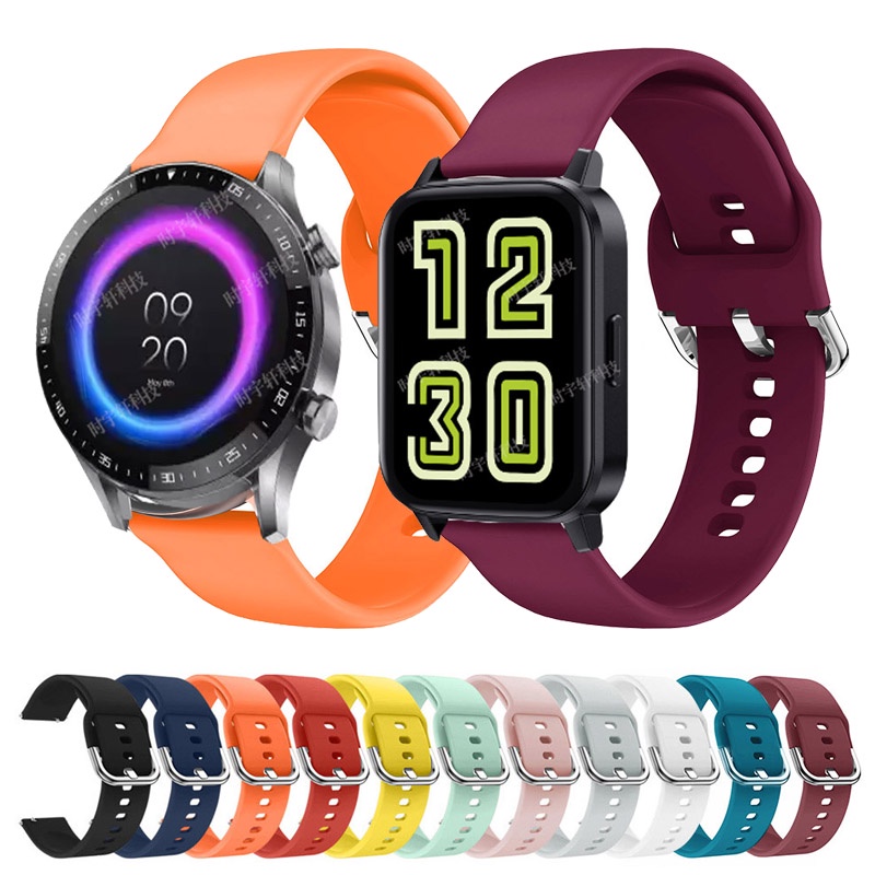 For Dizo Watch 2 Sports Smartwatch Band Silicone Sport Strap For Realme Techlife Dizo Watch R Talk/D