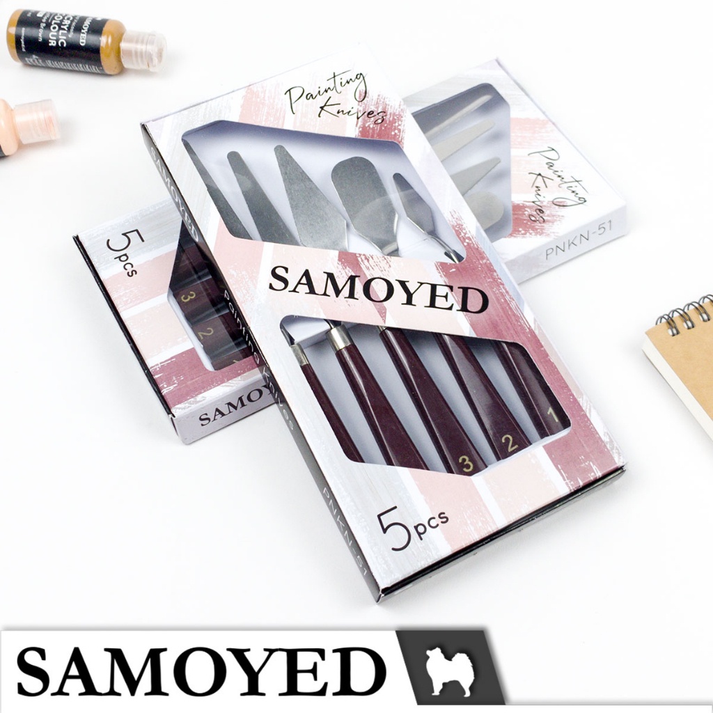 

IK! SAMOYED PNKN-51 Pisau / Spatula Lukis / Palet / Tanah Liat / Dekorasi Kue / Artist Painting /