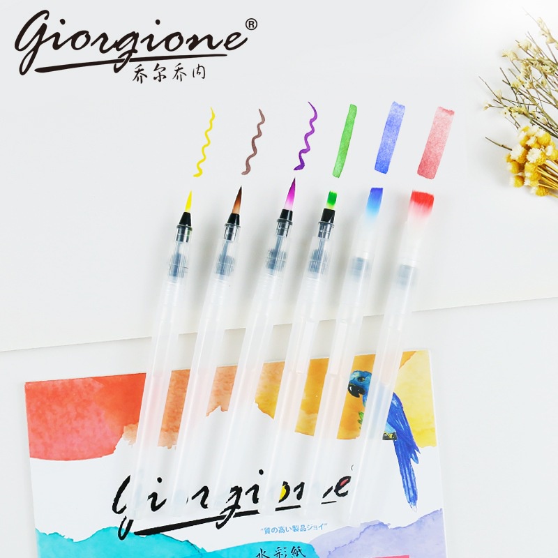 

IK! GIORGIONE Waterbrush Set 3 Pcs Round r Flat Kuas Lukis Watercolor Cat G-003Wb Water Brush