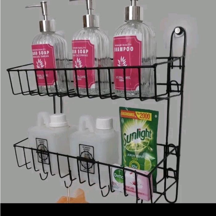 RAK SERBAGUNA/RAK BUMBU/RAK KNOKDOWN SUSUN 3 DAN 2 DINDING