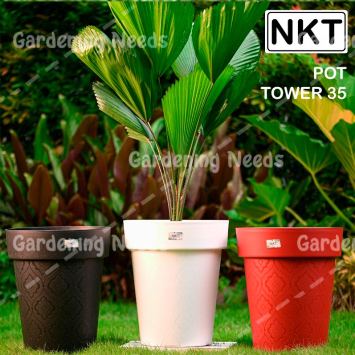 siapkirim- Pot Bunga / Tanaman NKT Tower 35cm Warna