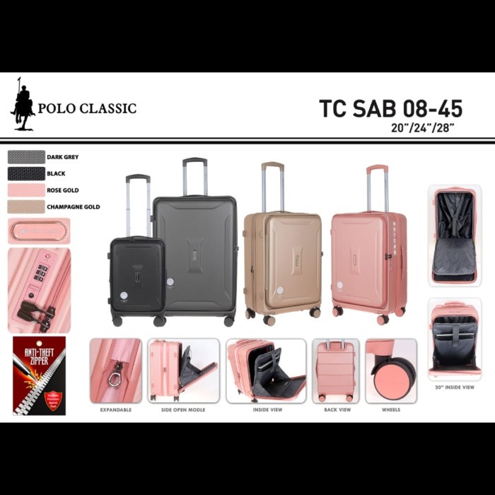 siapkirim- koper polo classic 20, 24, 28 inch