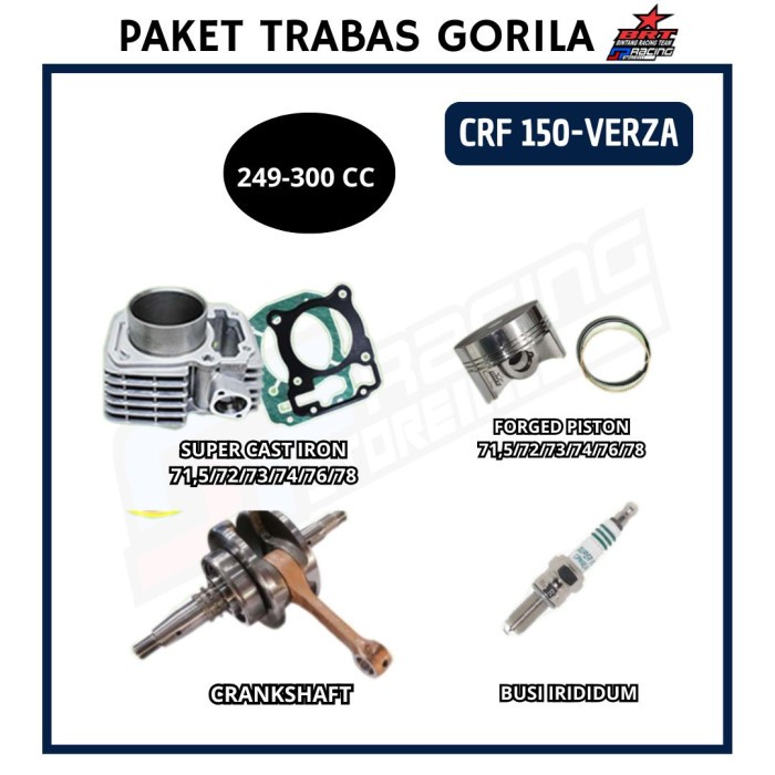 BRT Paket Trabas Gorila 6 CRF 150 Bore UP 250cc - 300cc