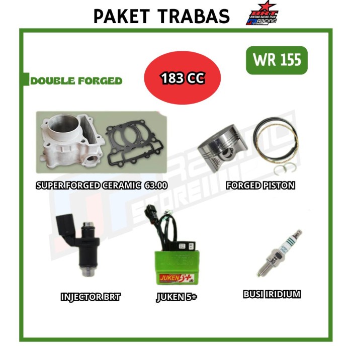 BRT Paket Bore UP WR 155-Block Ceramic-Piston-Juken-Injector-Noken AS