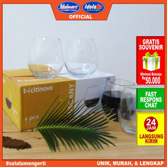 silahkan- IDOLMART Citinova Gelas Tuscany Isi 6 Pcs Gelas Set Isi 6 - Bandung