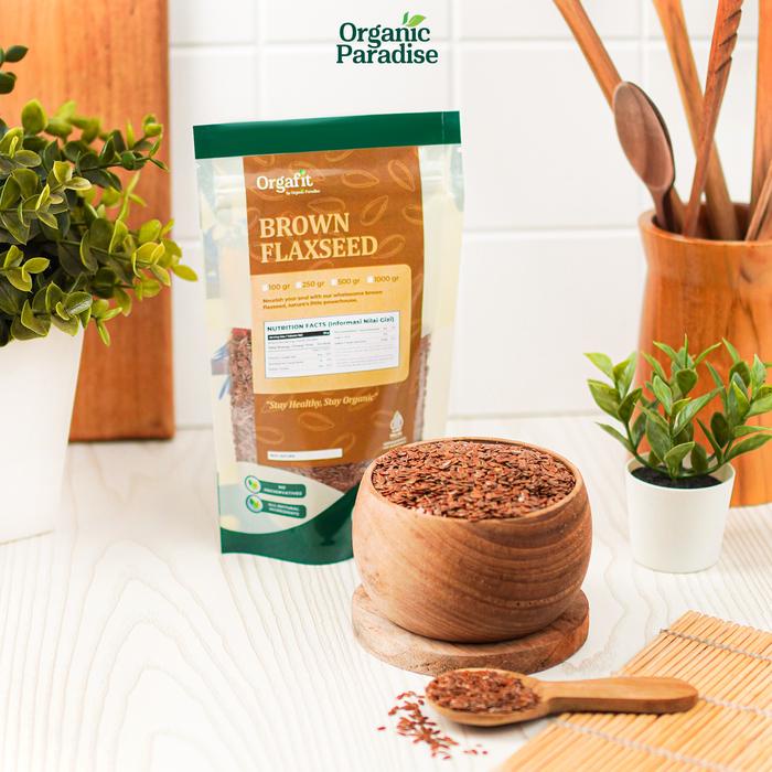 

Natural Brown Flaxseed 1 KG / Biji Rami Coklat 1 KG Organic Paradise