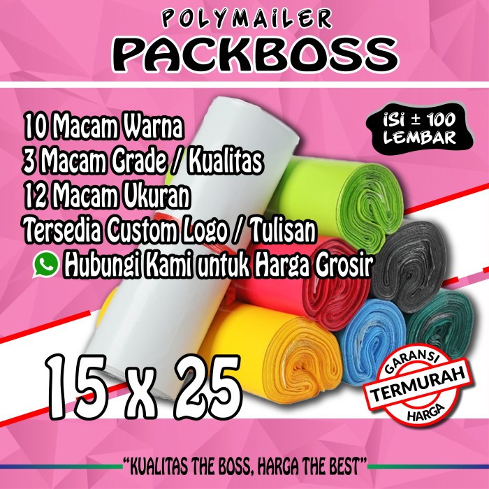 

New POLYMAILER 15x25(ISI 100) HARGA THE BEST KUALITAS THE BOSS