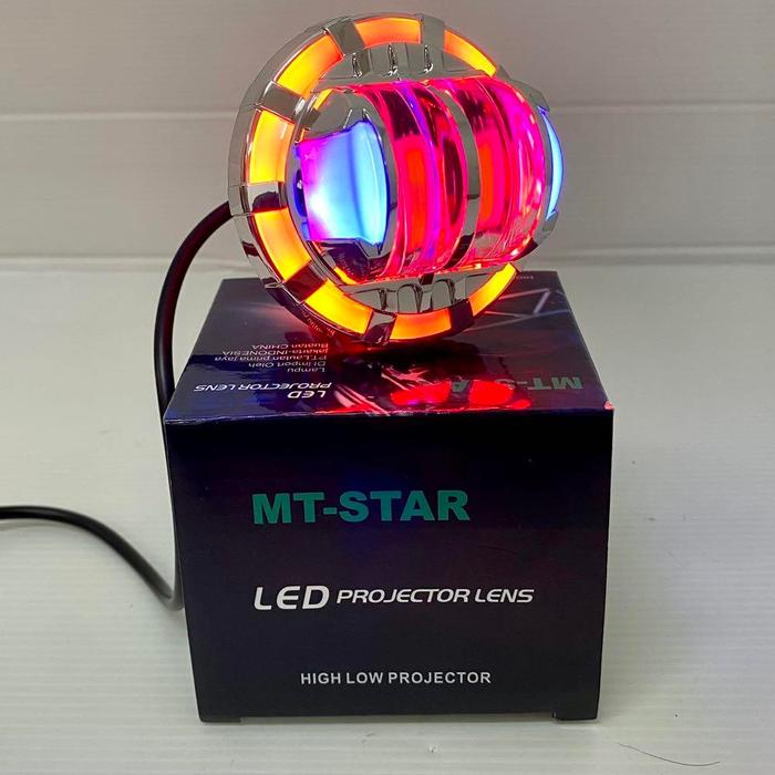 KODE D MT STAR Lampu Utama Projie Daymaker Mini Jauh Dekat 2.5inch alumunium lampu motor dan mobil