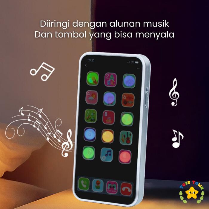 Mainan Musik Telepon Handphone Telfon Anak Bayi Smartphone Hp Laki Laki Perempuan Bunyi Hp Mainan