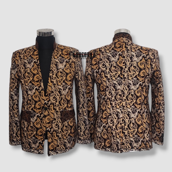 Ready Jas Batik Blazer Batik Pria Keren Slimfit Modern Chiangi Gorgoraz Ready