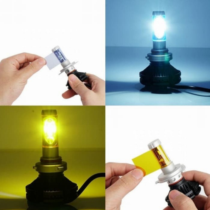 LAMPU DEPAN MOBIL BRV LED X3 H11 H4 UNIVERSAL
