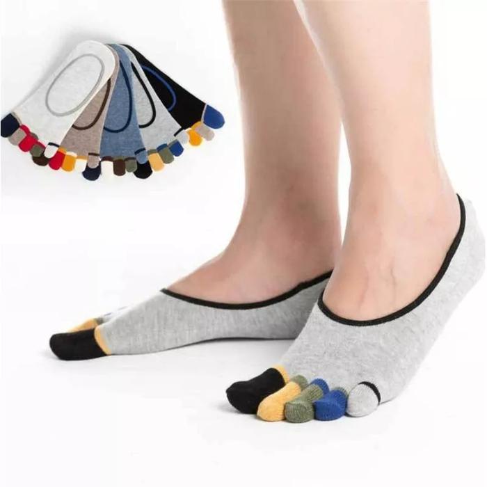 Kaos Kaki Pendek kaos kaki Jari kaos kaki jempol kaos kaki casual -Ankle Sockkaos kaki pria Katun 5