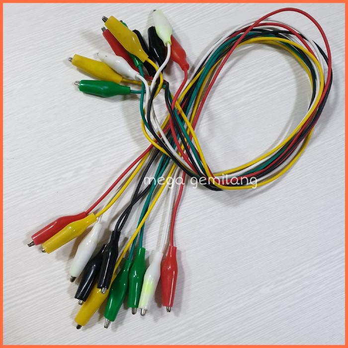 PROMO KABEL JUMPER CAPIT BUAYA KECIL 50CM JEPIT BUAYA PLUS KABEL ASZ
