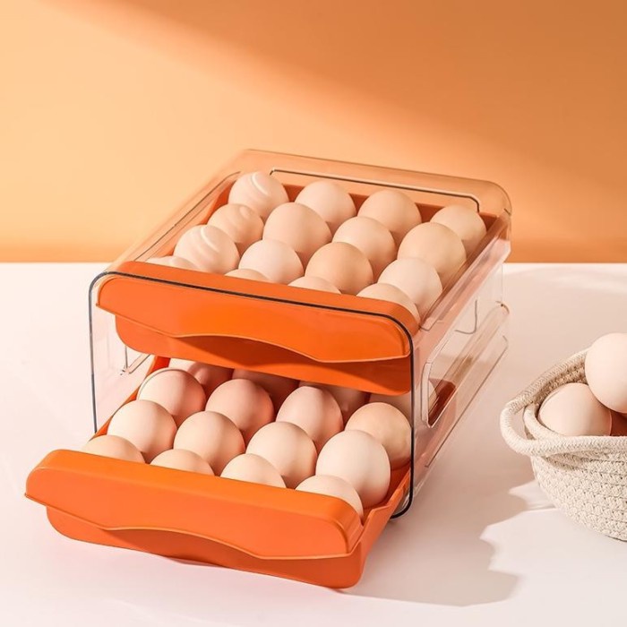 RAK TELUR SUSUN LACI KOTAK TEMPAT PENYIMPANAN STORAGE BOX MULTIFUNGSI