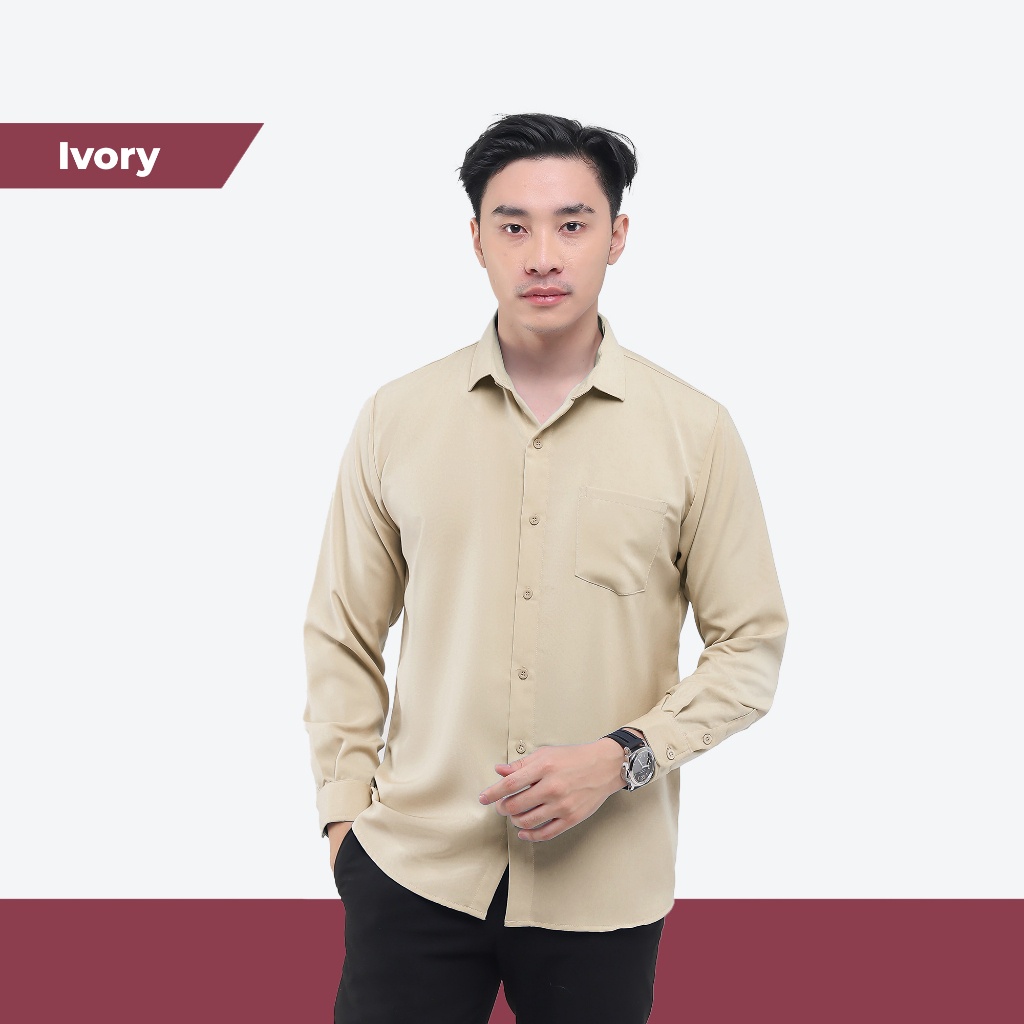 BROGUY Kemeja Basic Lengan Panjang Unisex