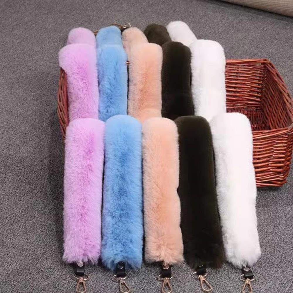 New Replacement Plush Bag Strap Handbag Shoulder Strap Bag Belts Accessories Faux Fur Extension