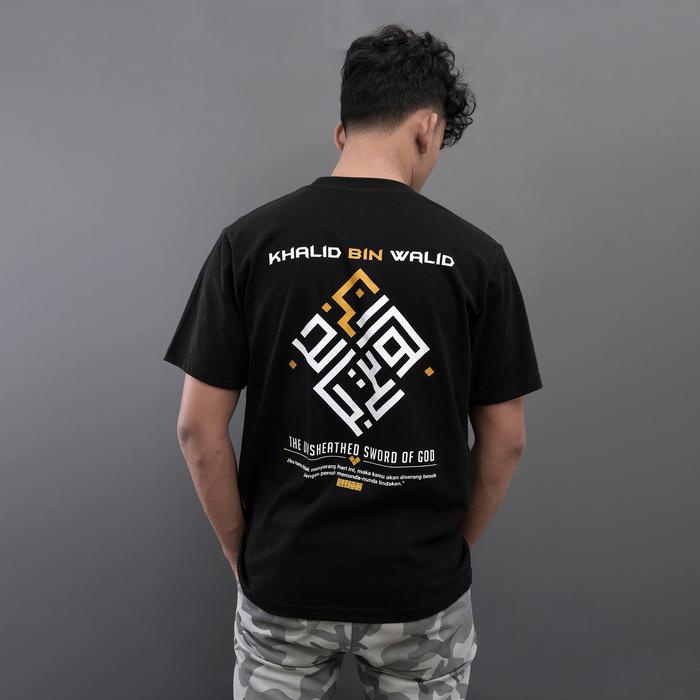 Styla-Kepswah Official - Kaos Khalid Bin Walid Kaligrafi - Baju Sahabat Nabi Dakwah Muslim