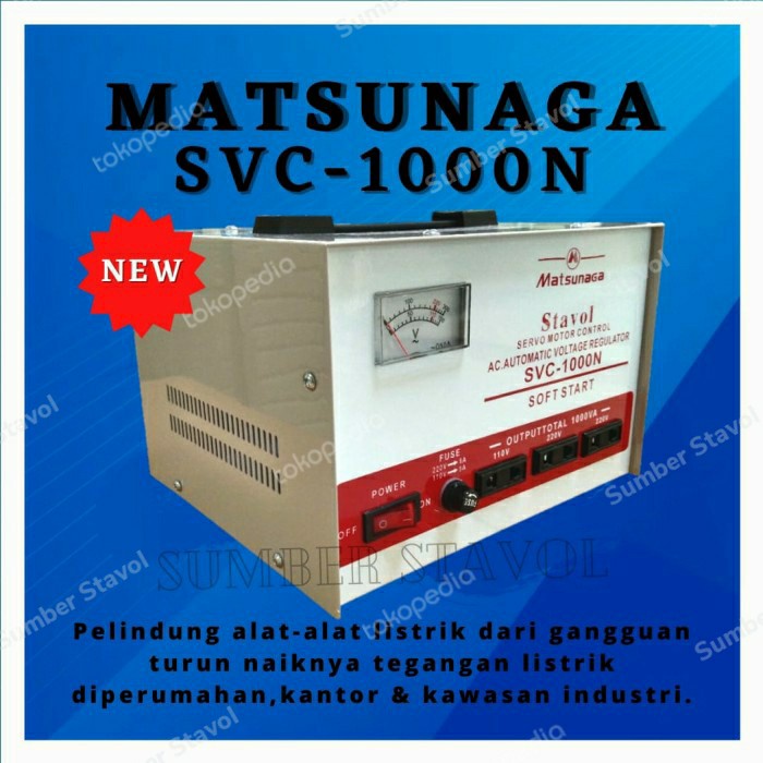 Ready Stabilizer listrik Matsunaga 1000 N - 1000 watt