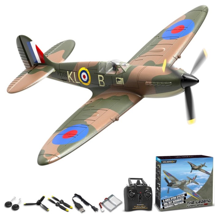 Volantex Spitfire Warbird w/ Gyro RC Airplane RTF