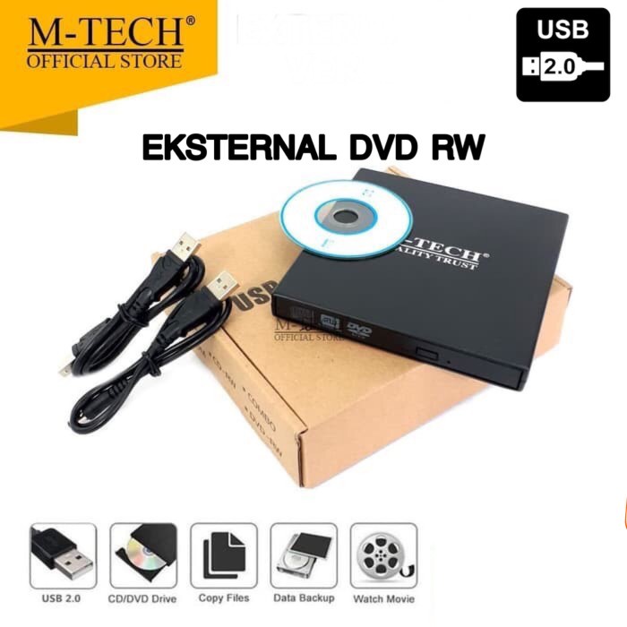 Ready DVD RW External M-Tech Ultra slim USB 2.0 Optical Drive Mtech Dvd RW