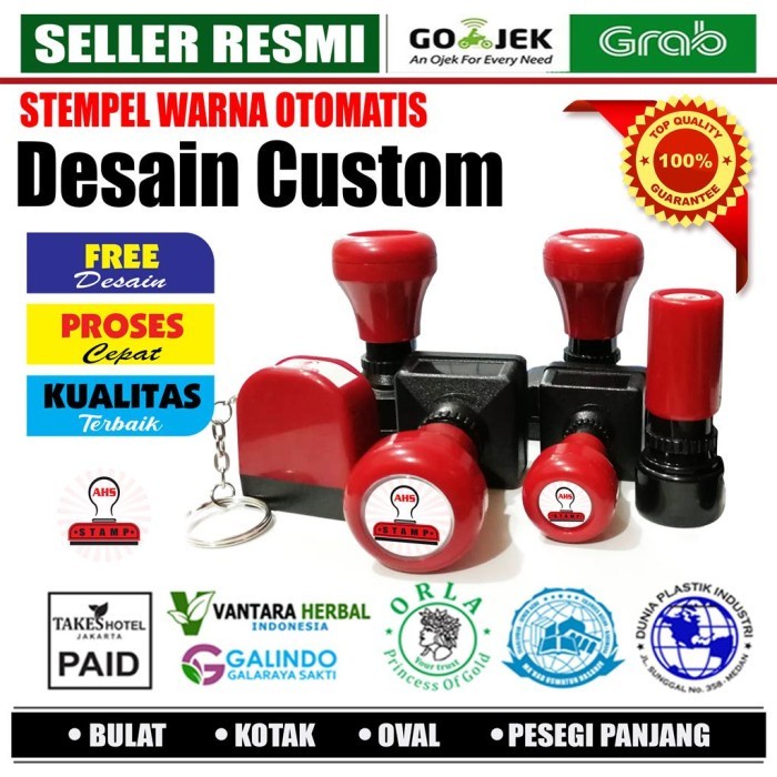 

New stempel warna otomatis/flash/custom/nama/murah berkualitas