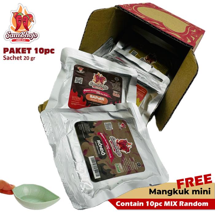 

ZidaPax SamBhojo Paket 10pc Sambal Sachet 20gr Free Mangkuk