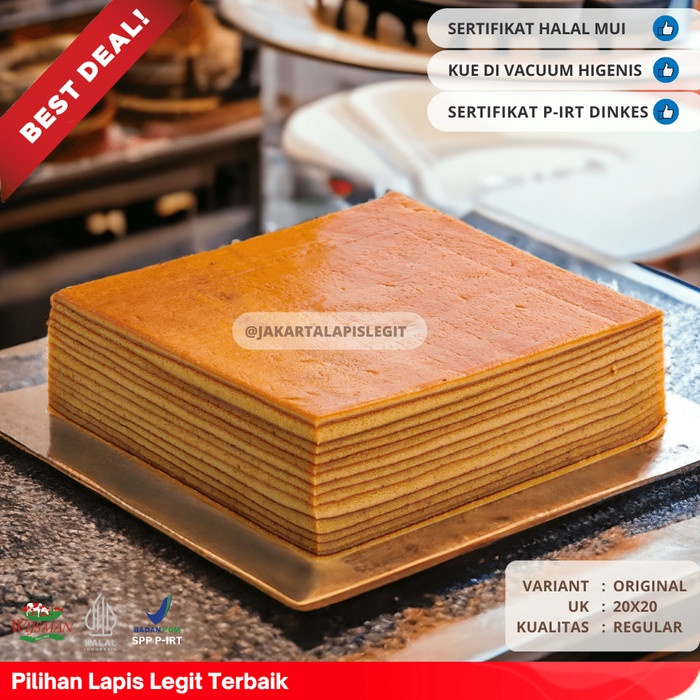 

(KUALITAS REGULER) KUE LAPIS LEGIT 20x20 ORIGINAL WISMAN 100% HALAL