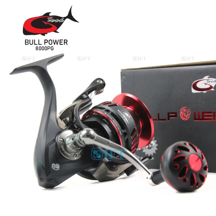 Ready Reel G-TECH BULL POWER SW 3000 s/d 8000 HG PG BGS Power Handle Metal Body Saltwater Laut Resmi