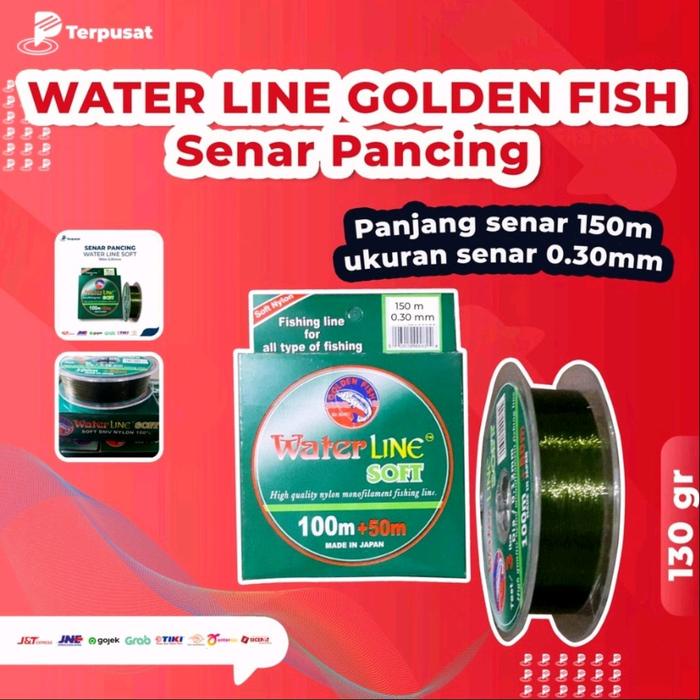 Ready Size 0,30 Senar Pancing Nylon Monofilament Merk Golden Fish Water Line Soft Golden Fish 150m -