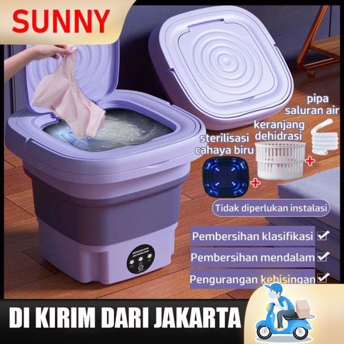 Mesin cuci lipat mini mesin cuci kecil mini mesin cuci pakaian dalam