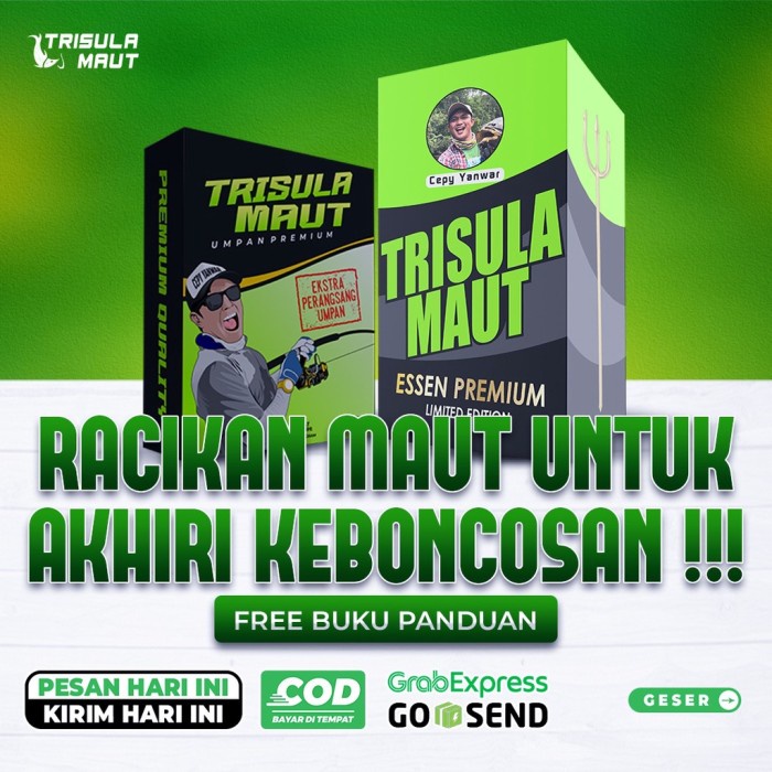 Ready Essen Trisula Ikan Mas Lele Bawal Patin Nila Oplosan Galapung Harian
