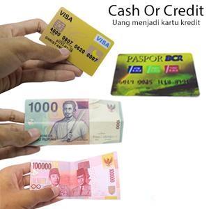 Belilah Cash Or Credit Alat Sulap Mengubah Atm Menjadi Uang Kertas Qlh75
