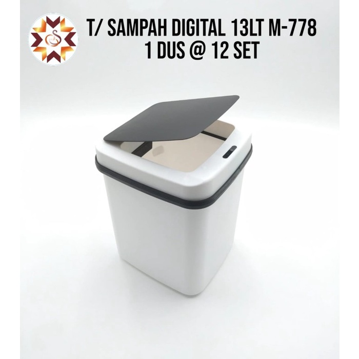 Tempat Sampah Sensor Otomatis/Tempat Sampah Digital 13LT