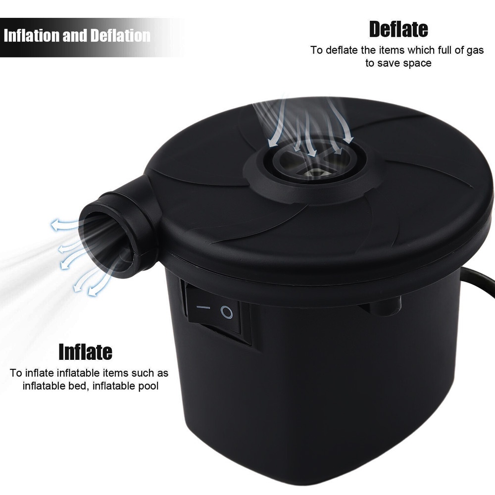 AYOOOLLARIZSS Pompa Angin Listrik Elektrik XG668A - Pompa Angin 2 Arah Kasur Angin Pelampung, Ban