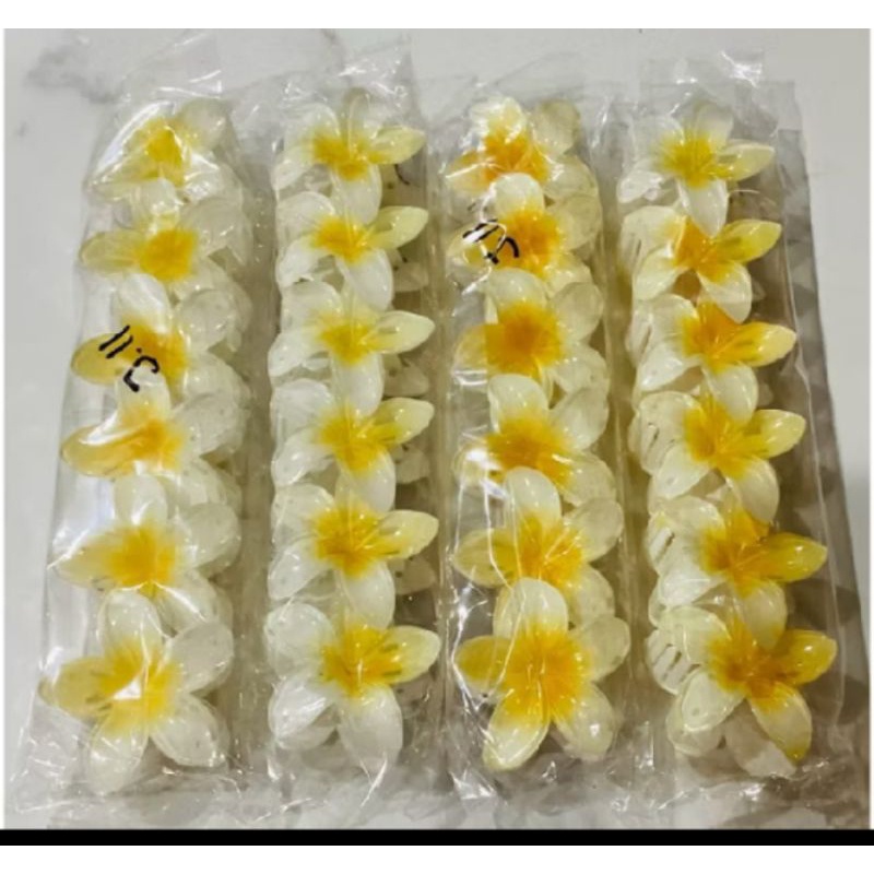 Jedai Kamboja Jepit Rambut Plumeria Bunga Kamboja Jumbo 8Cm Hairclip Aesthetic Viral Grosiran